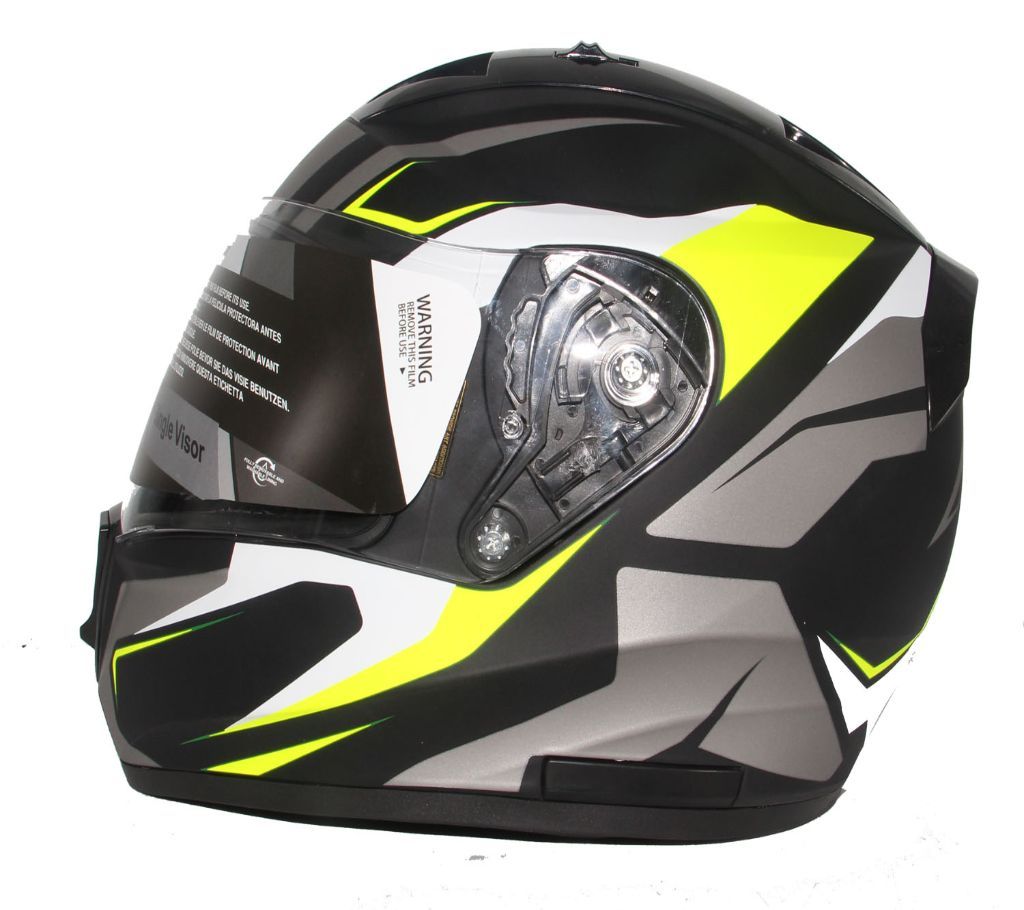 SA-1 AVIATE FULL FACE HELMET-MAT BLACK WITH GREY