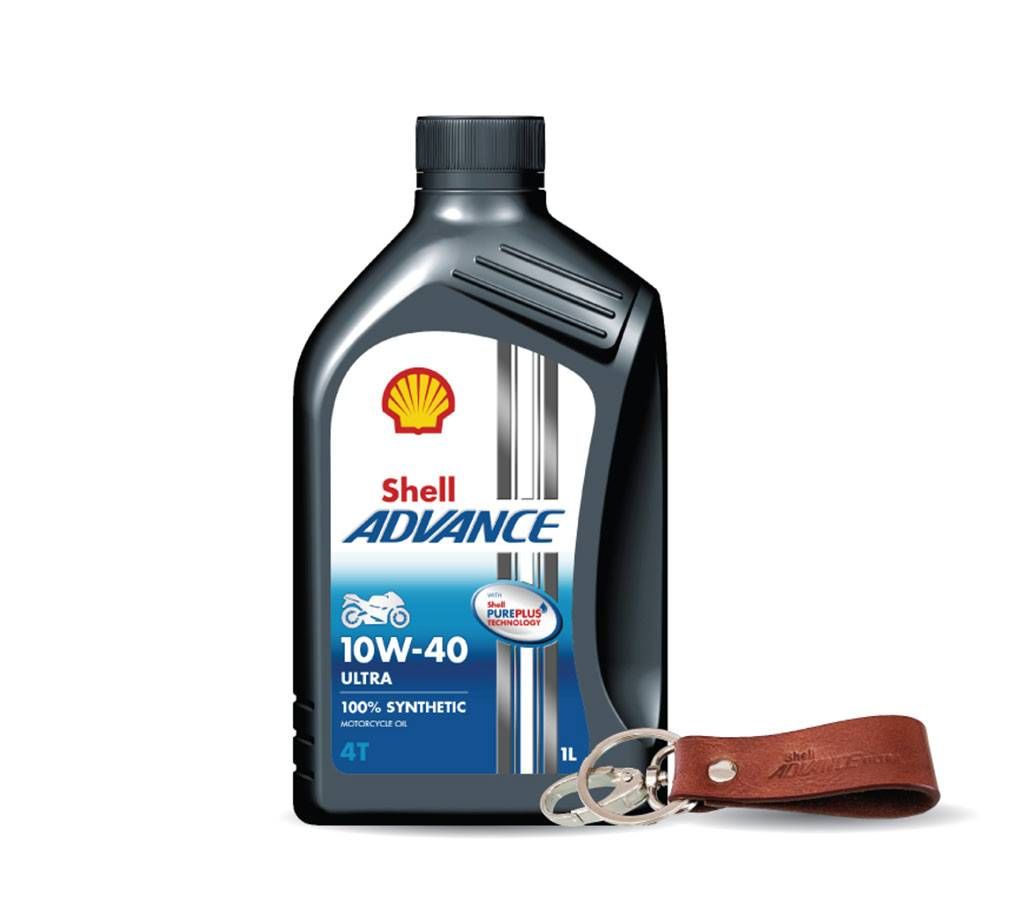 Shell Advance Ultra 10W-40 1L (Leather Key Ring Free)