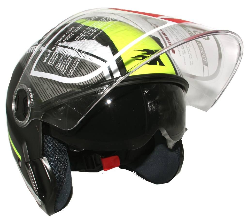 XBK T3 Bike Helmet for Men or Women - Matt Black Neon