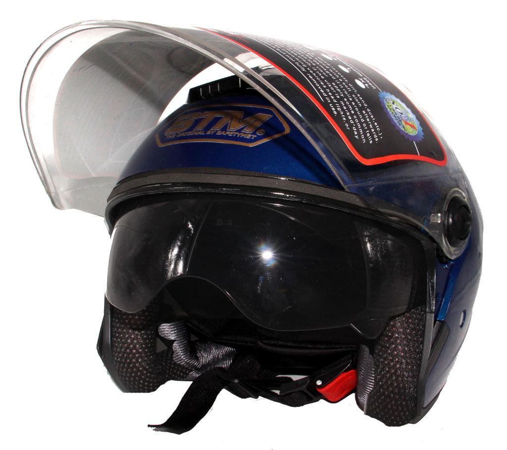 STM-603 Bike Helmet for Men and Women With Sun Glass-Blue