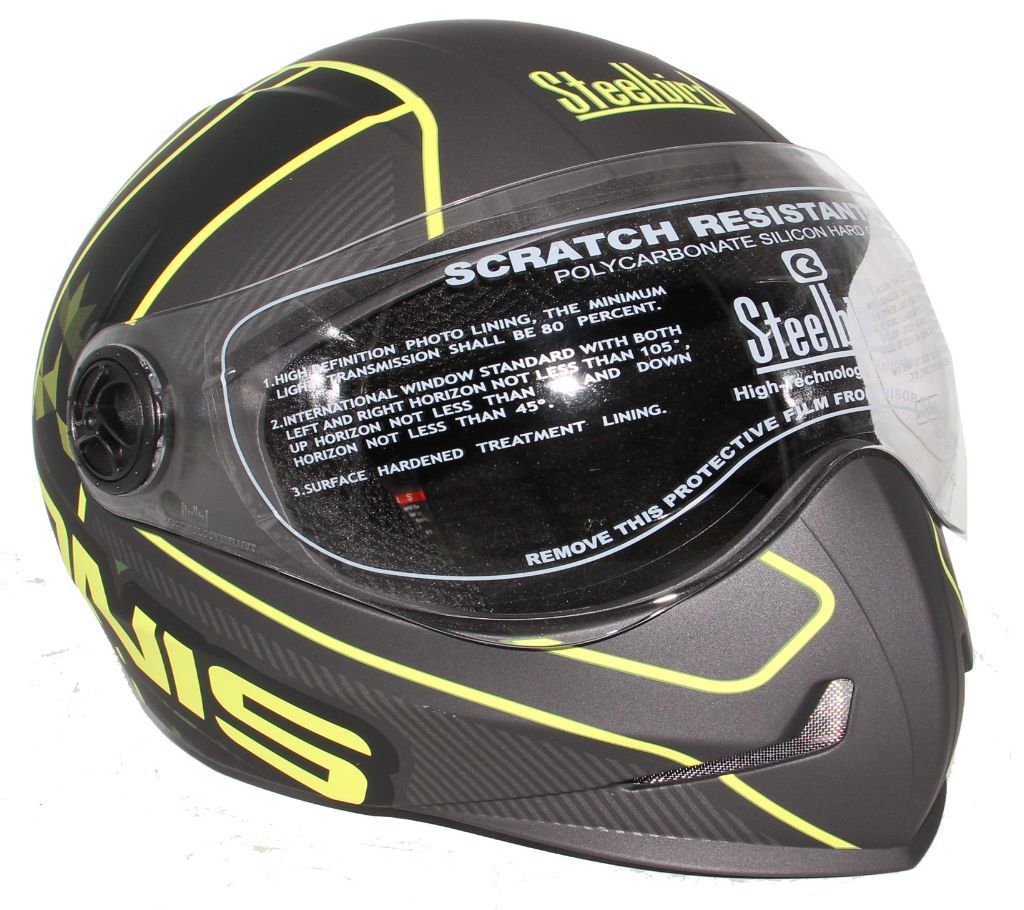 Majestic - Full Face Bike Helmet for Men and Women - Black and Yellow