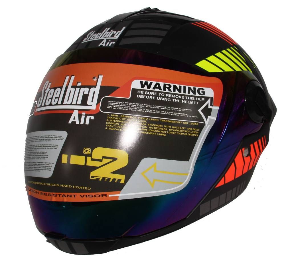 SBA-2 Robot Full Face Helmet Black Blue Red