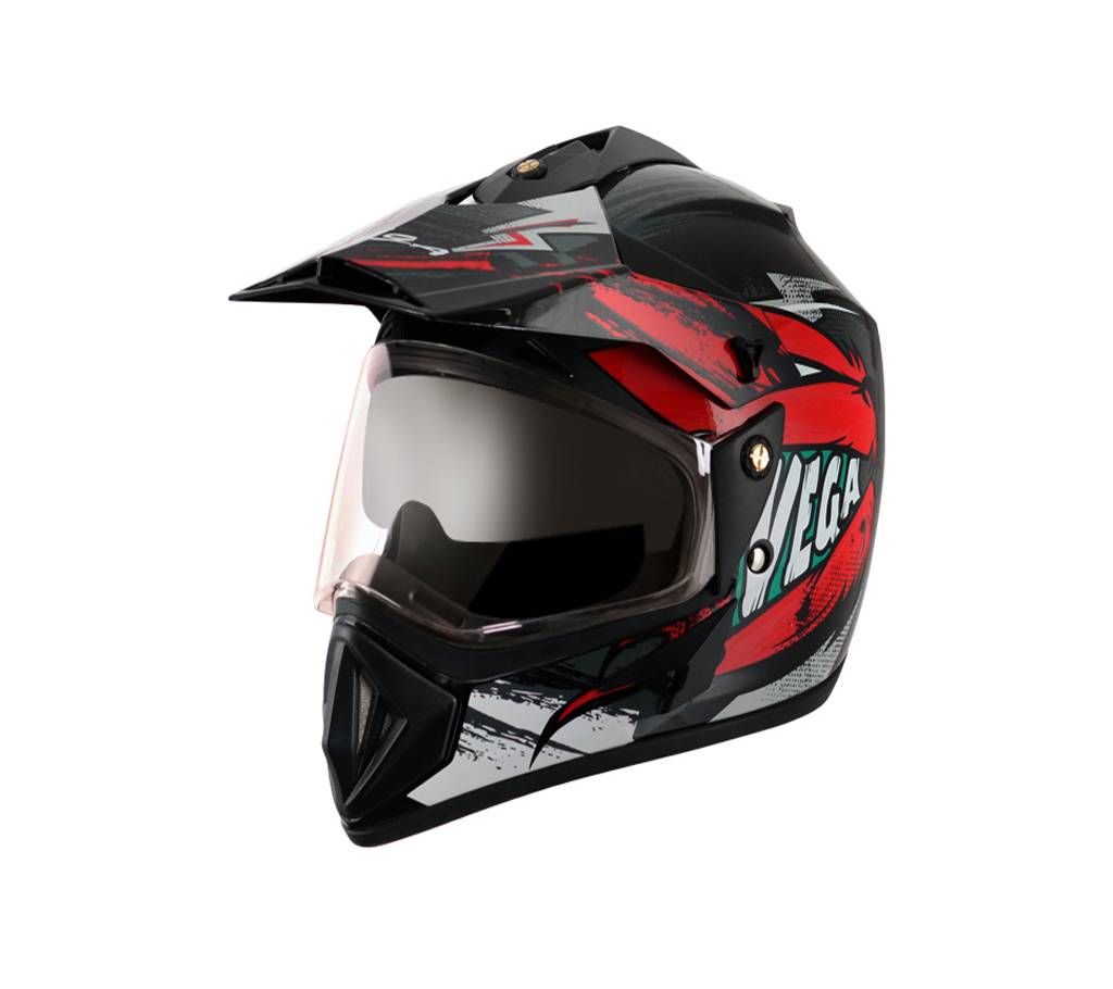 Vega Off Road D/V Fighter Black Red Helmet