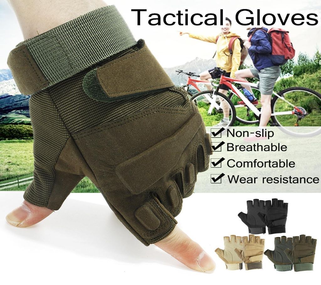 MT Tactical Gloves BIKING/Military Armed Army Shooting / Bike Riding Half Finger Gloves