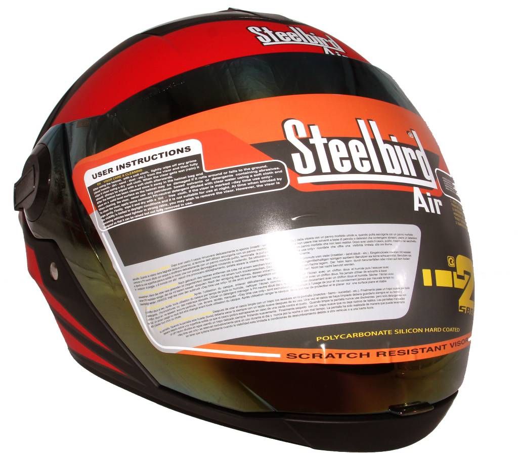 SBA-2 Streak Matt Black With Red