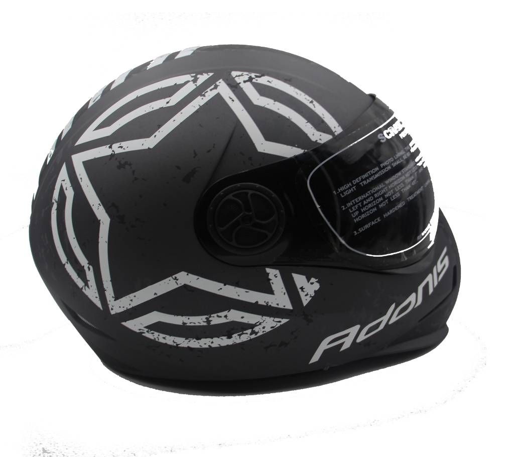 Adonis Trooper-Full Face Bike Helmet for Men and Women - Battle Olive and White