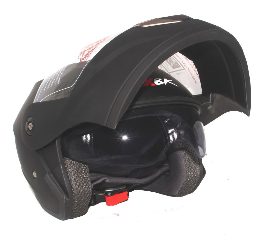XBK-963 Full Face Flip up  Helmet for Men - Matt Black