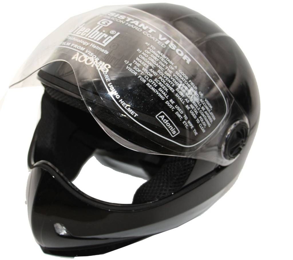 Adonis  N1- Full Face Bike Helmet for Men and Women - Glossy Black