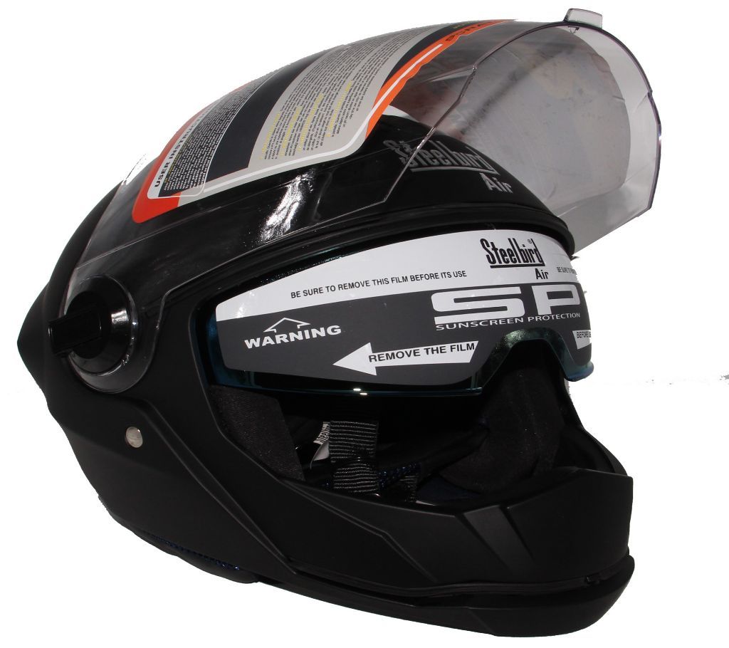 SBA-2 Double Visor helmet-Matt Black