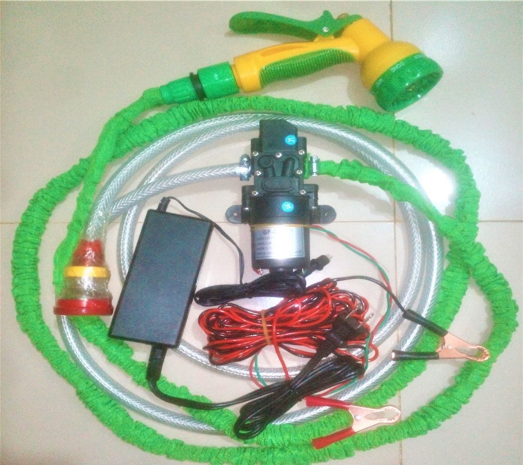 Car & Motorcycle Washing Motor Set AC/DC 60Watt with Magic Hose Pipe-25 Feet