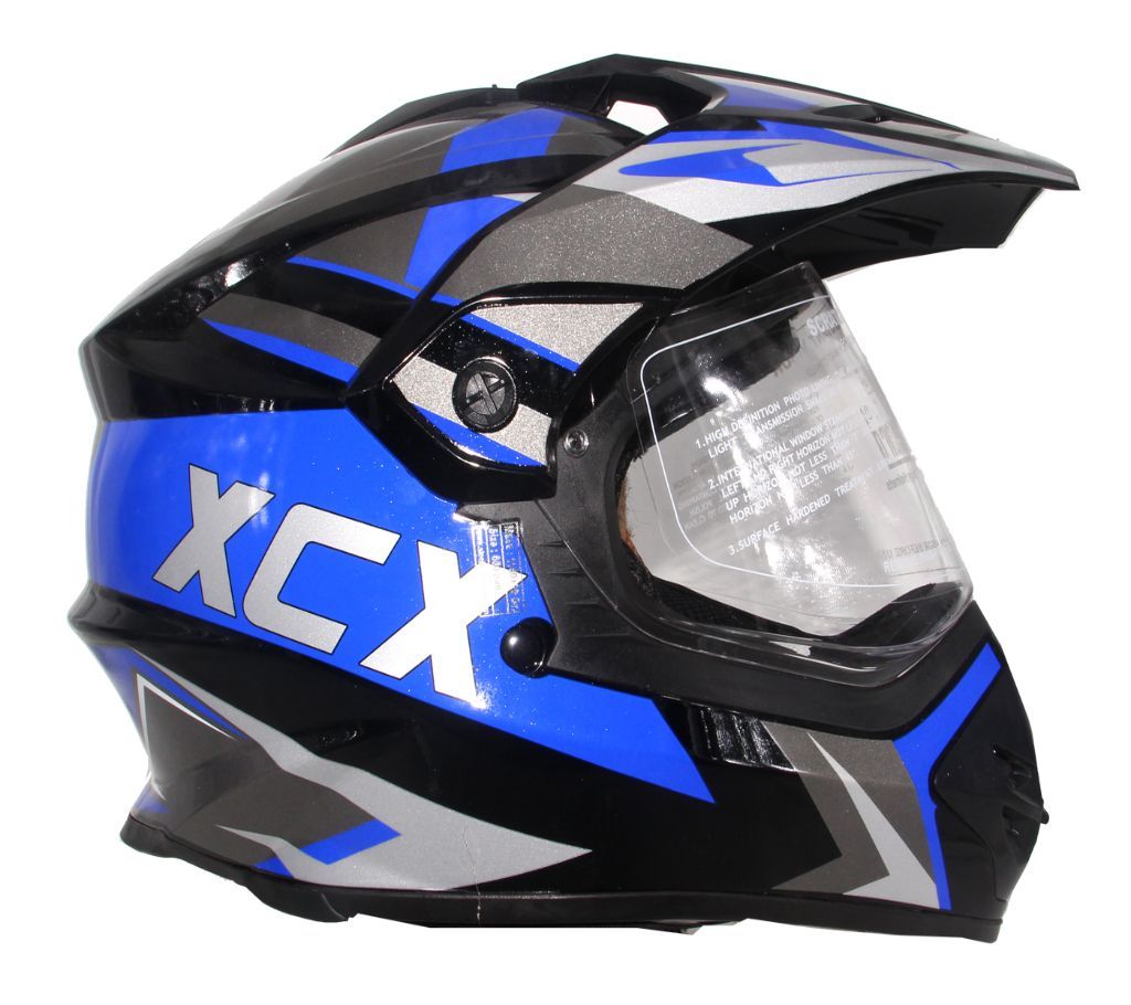 Steelbird SB-42 XCX Glossy Black With Dark Blue full face helmet 