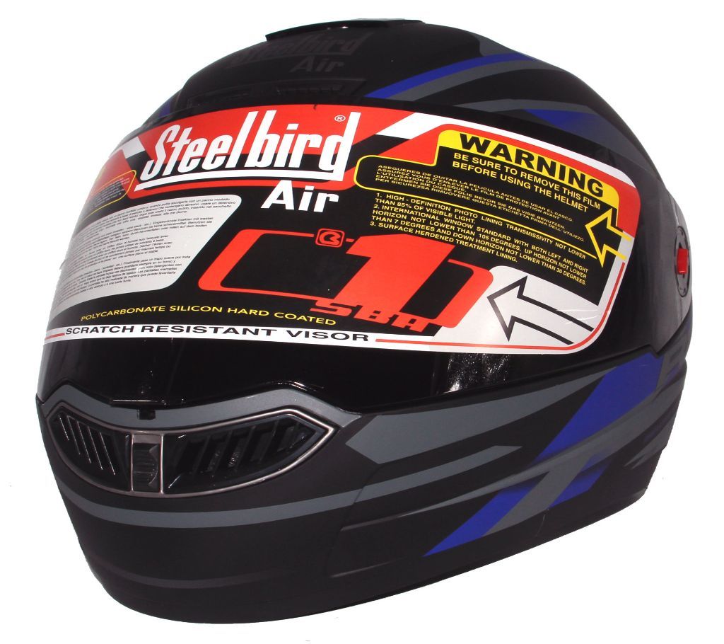 SBA-1 R2K Mat Full Face Helmet Black With Blue