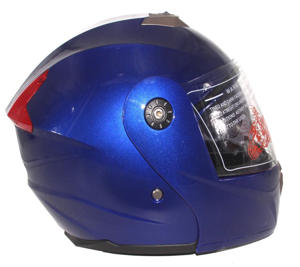XBK-961 Full Face Flip up Helmet for Men -Glossy Blue