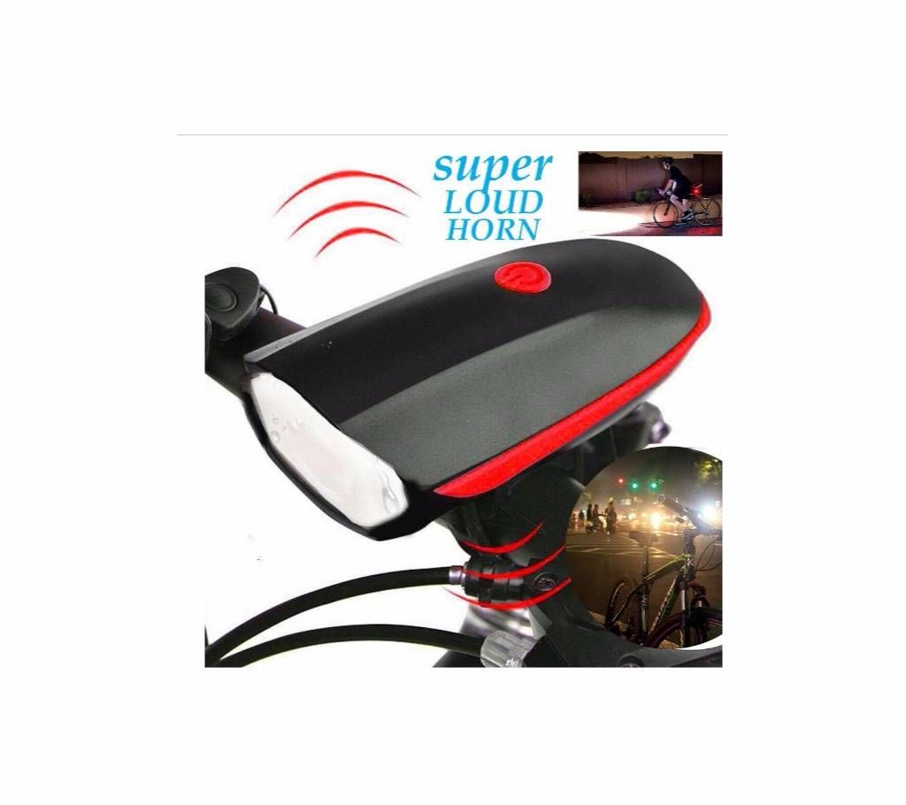 Electronic Bike 2 in 1 Bicycle Light Bell Horn Speaker AAA Battery Powered
