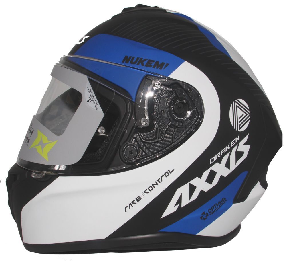 AXXIS DRAKEN NUKEM Full Face Helmet B2-Matt Pearl Blue