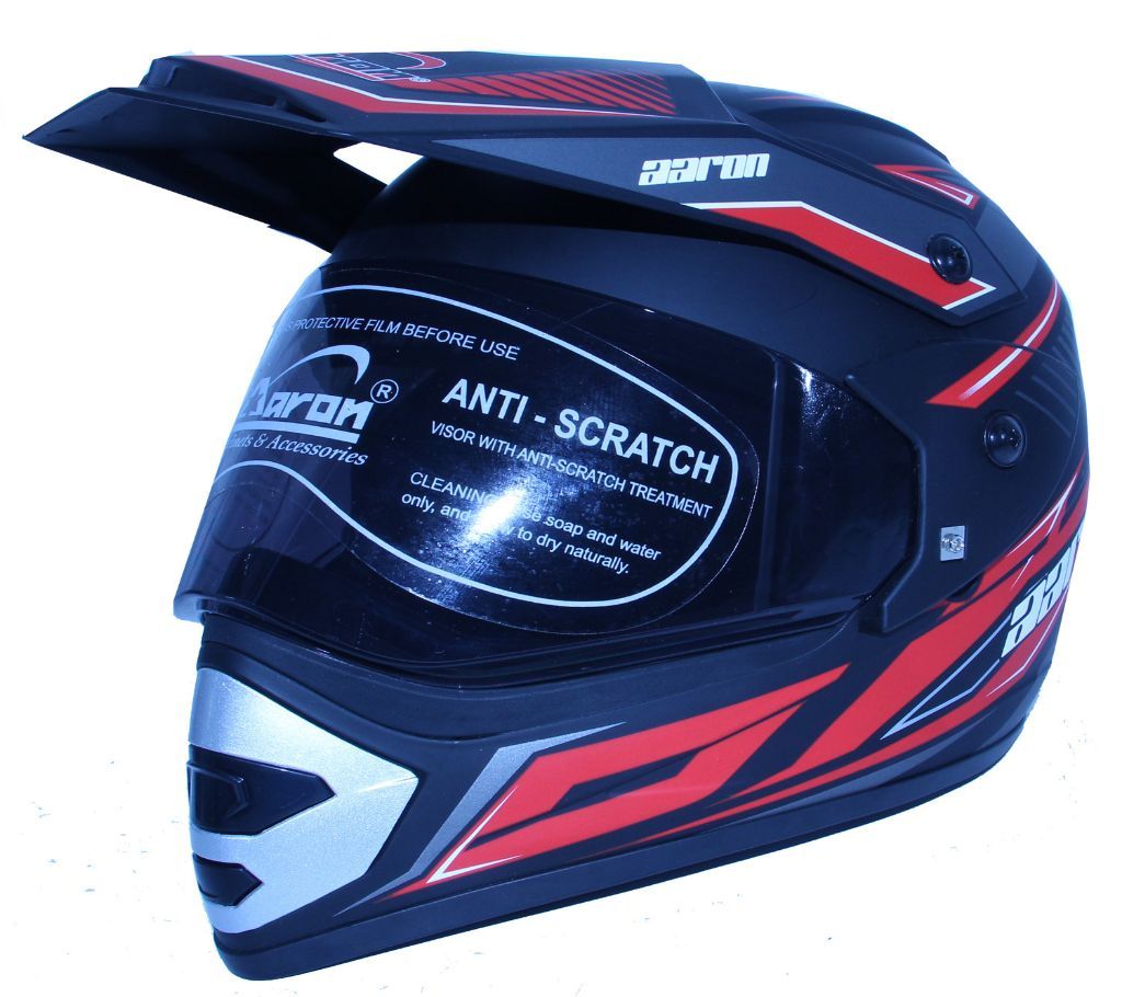 Aaron-Full Face MX-2 Decor- Matt Black+RED Helmet
