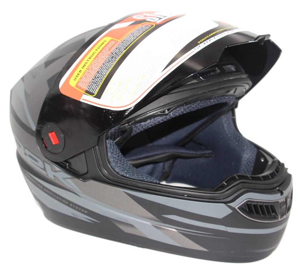 SBA-1 R2K Mat Black With Grey Bike Helmet