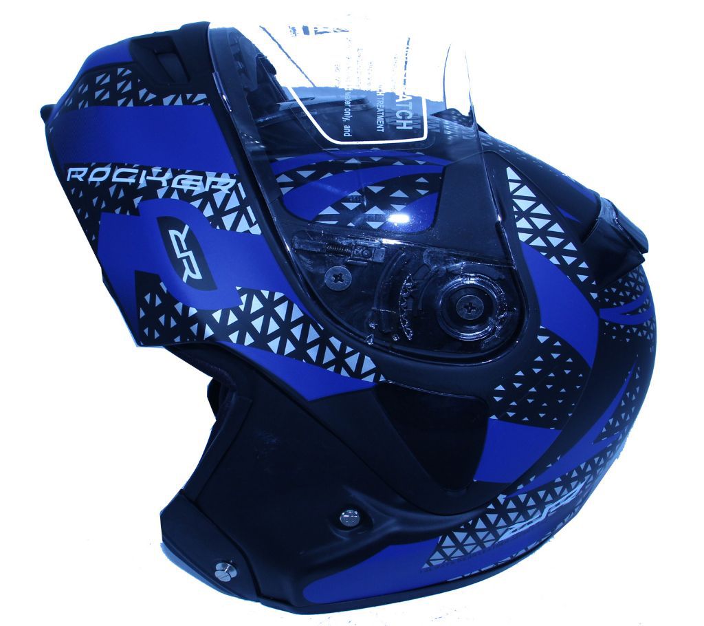 Aaron-Full Face-Hybrid  Decor- Matt Blue+Black Helmet