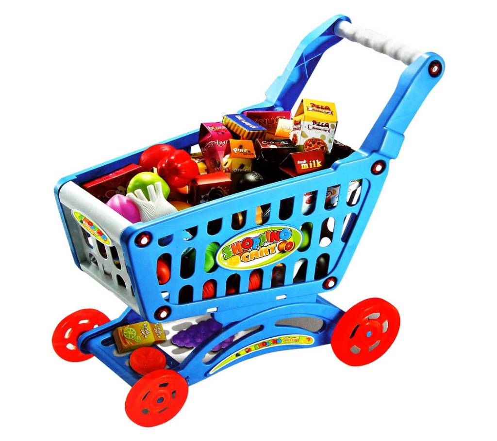 Lin Can  Blue Toys Shopping Cart.
