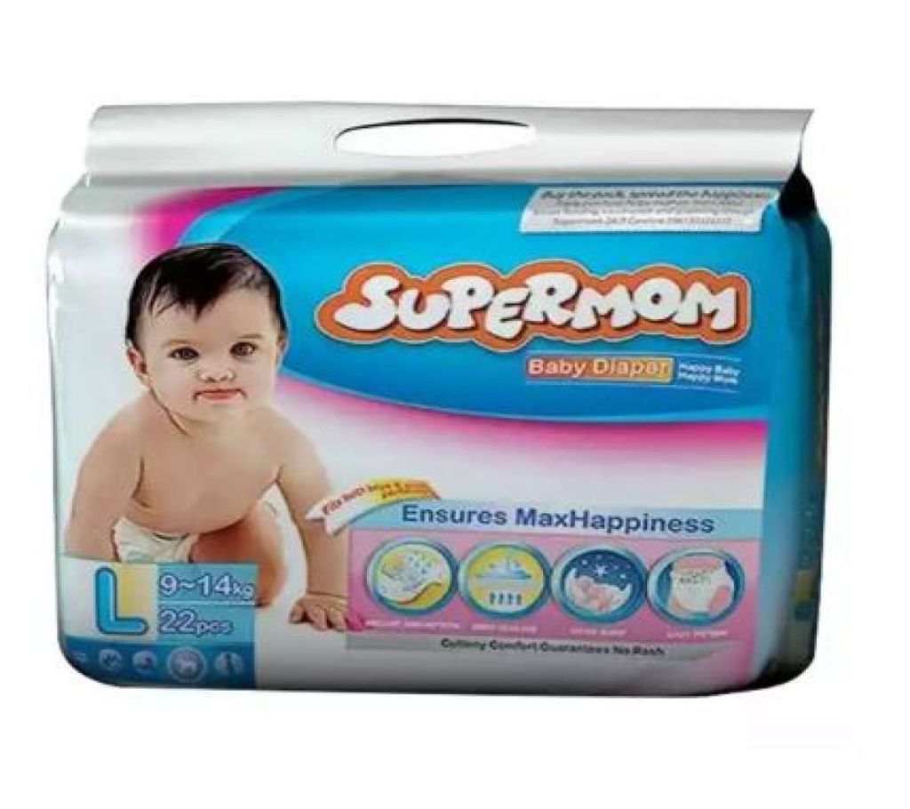 SUPERMOM Baby Diaper Belt L 9-14 kg (BD) 24 pcs