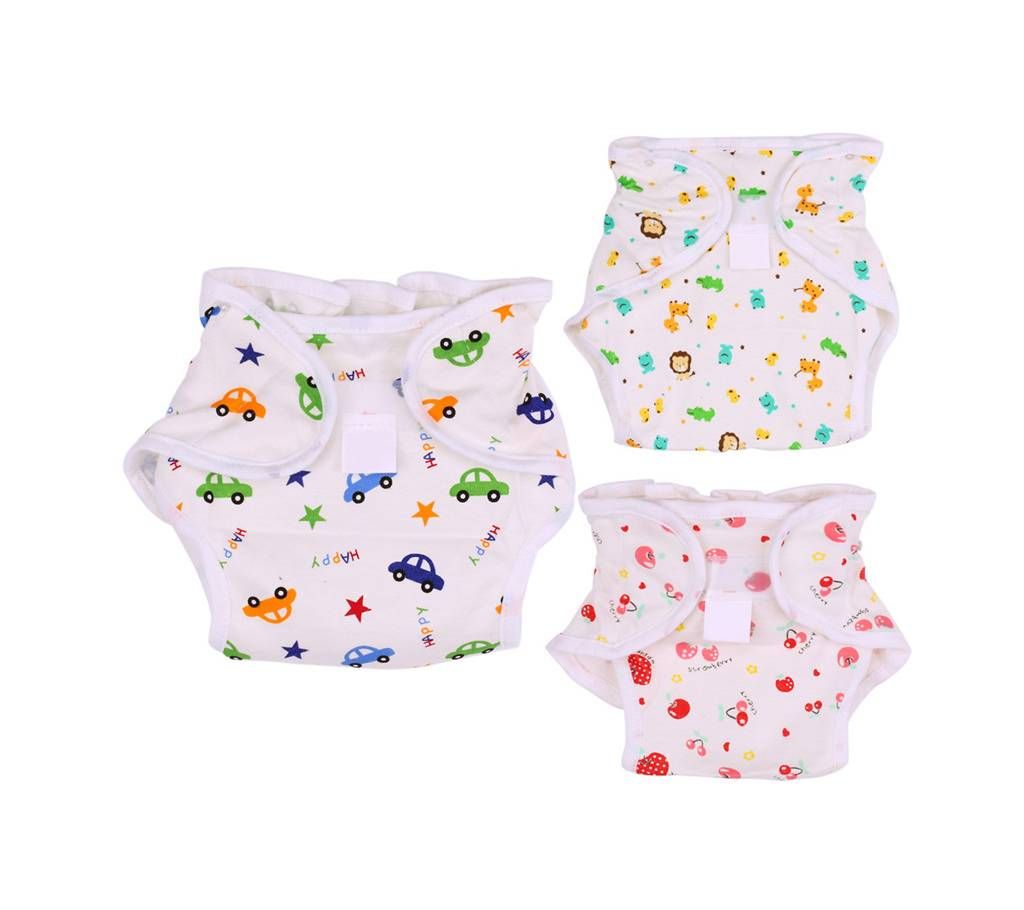 3 PCS Reusable Washable Baby Cloth Nappies Pants