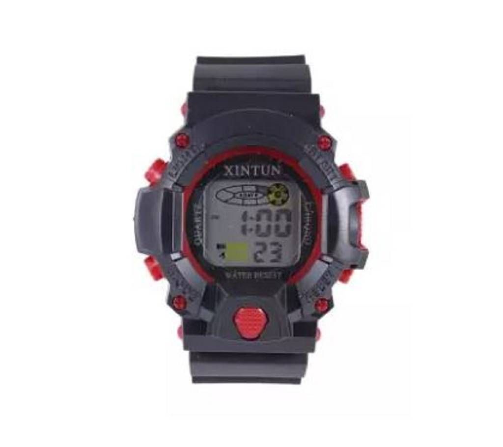 Digital Sports Watch - Black and Red