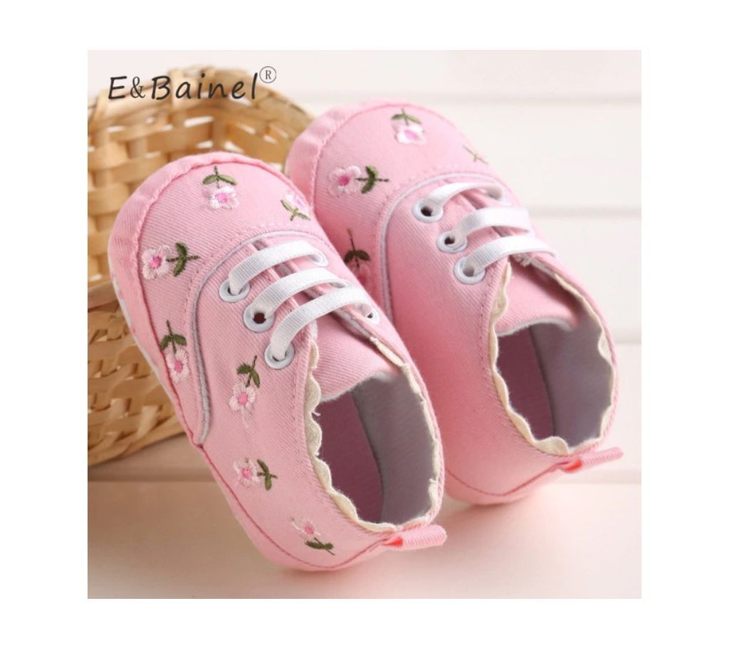 White Lace Floral Baby Girl Shoes