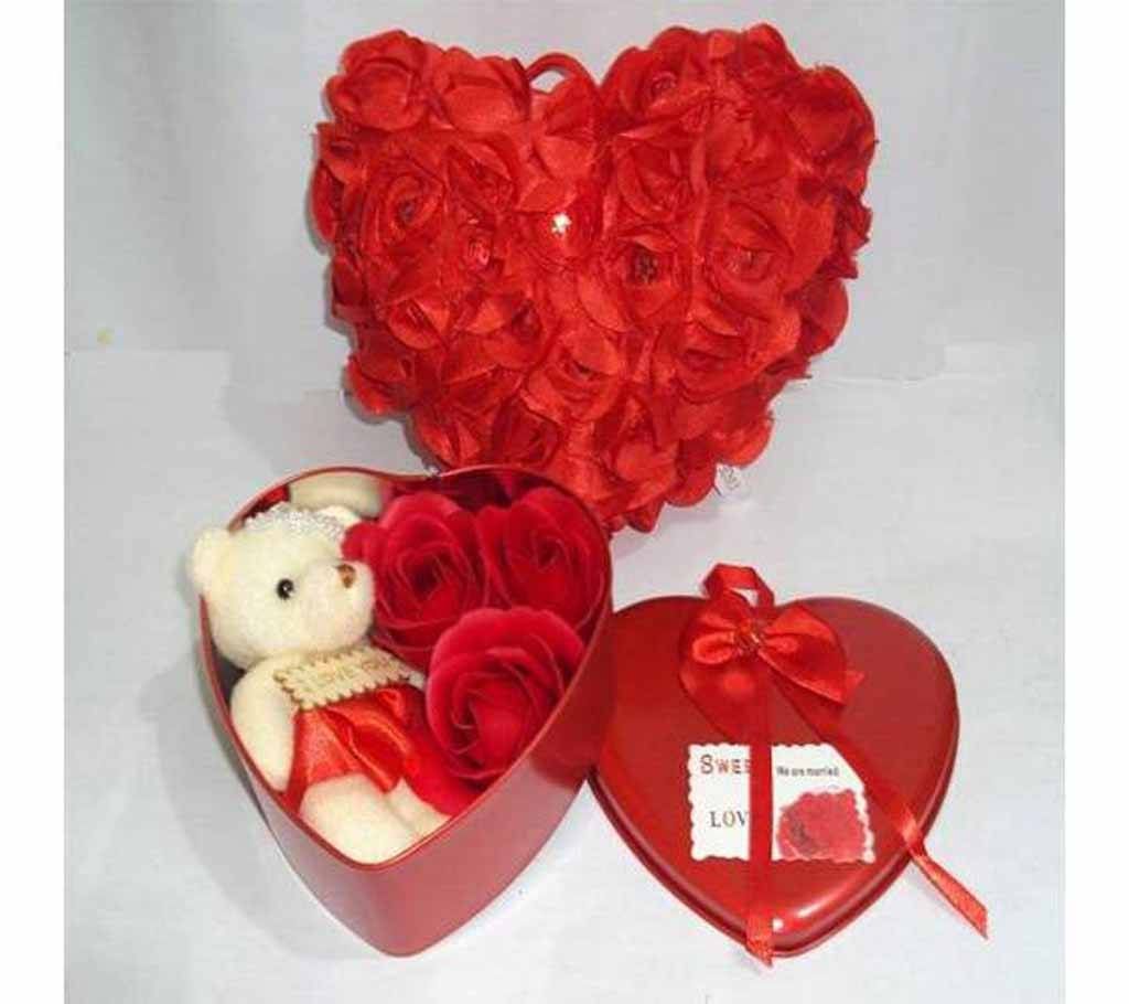 Valentine Gift Box with Pillow combo
