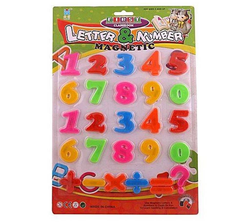 Magnetic Letter & Numbers - Plastic - Multicolor