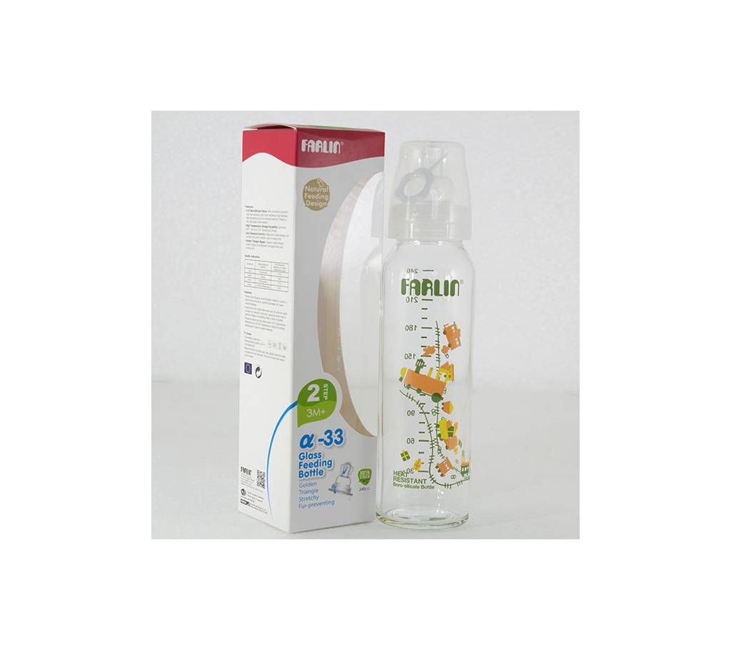 FARLIN GLASS FEEDING BOTTLE MODEL 240 ML