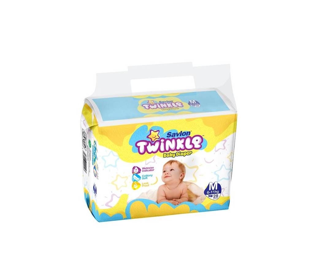 Savlon Twinkle Baby Diaper Medium 6-12 KG 40 pcs Belt System