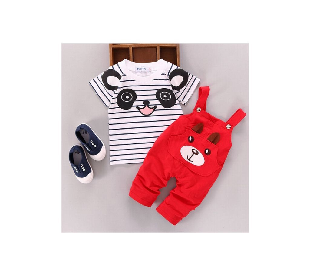 Baby Boys and Girls 100% Cotton Striped Short-sleeved 2 Pcs Set
