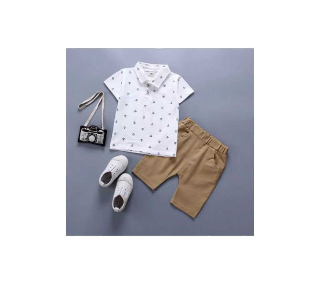 T-Shirt Set For Baby Boy - White