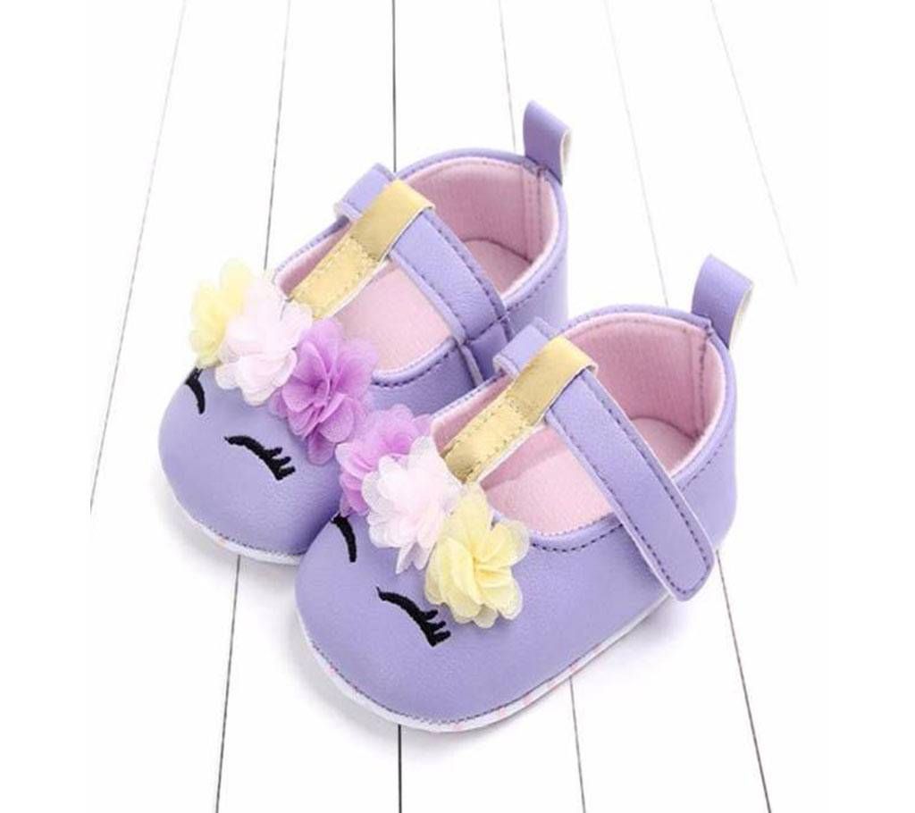 Cute Newborn Baby Infant  Floral Casual Soft Shoes(12-18month Months Baby)