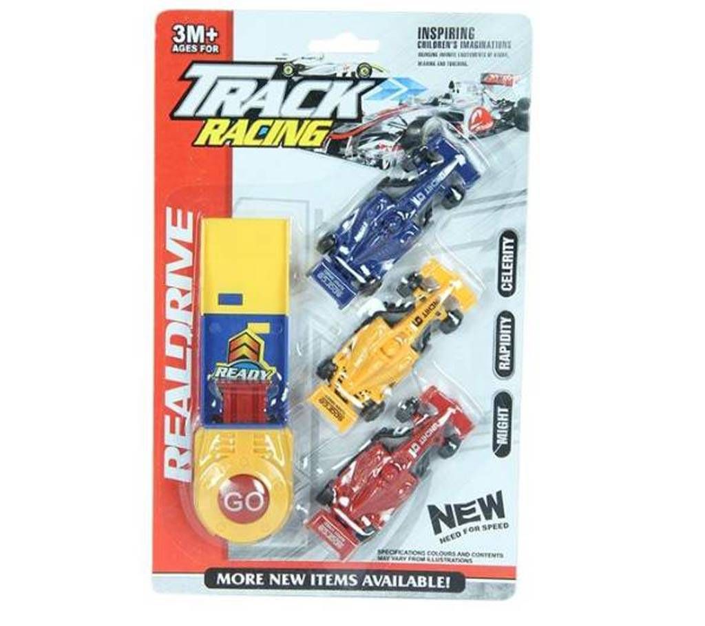 Track Racing Cars - Yellow, Blue and Red