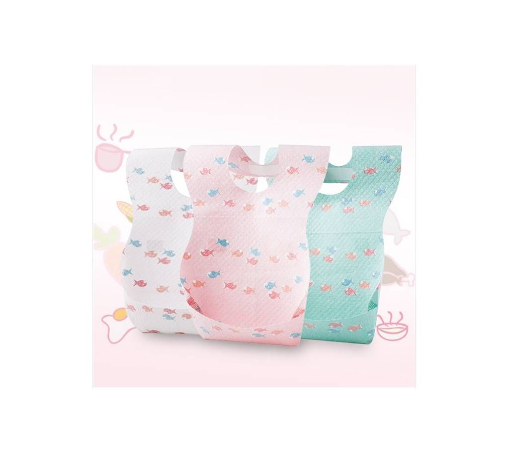 10 pcs Disposable Bibs