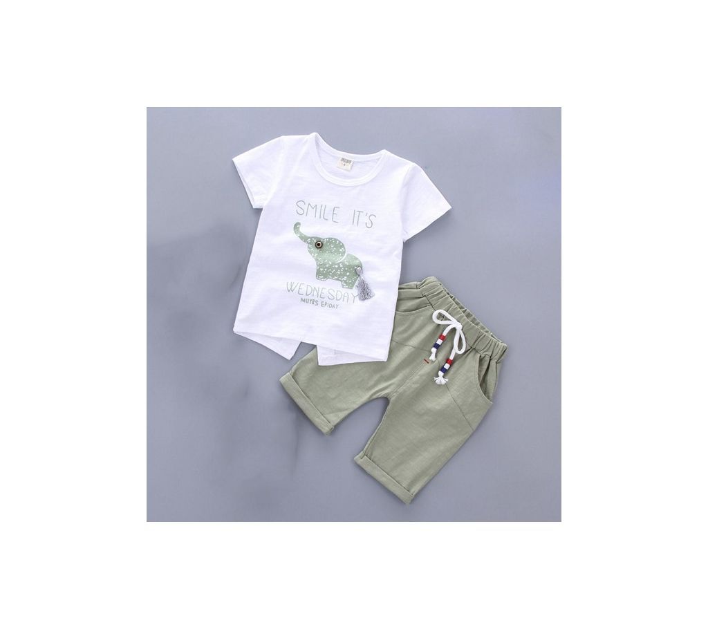 Baby Boy Summer Dress -White
