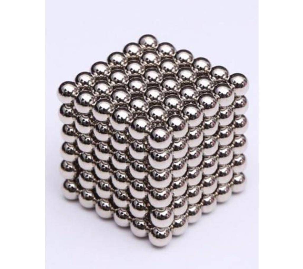 216Pcs 5mm Magnetic Ball Set Magic Magnet Cube Building Toy for Stress Relief Silver Color
