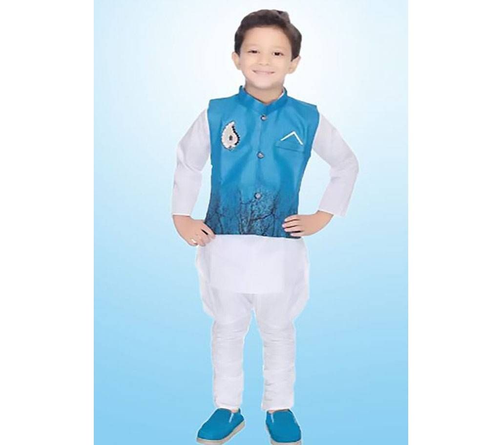 Baby Panjabi, Waistcoat and Pyjama Set
