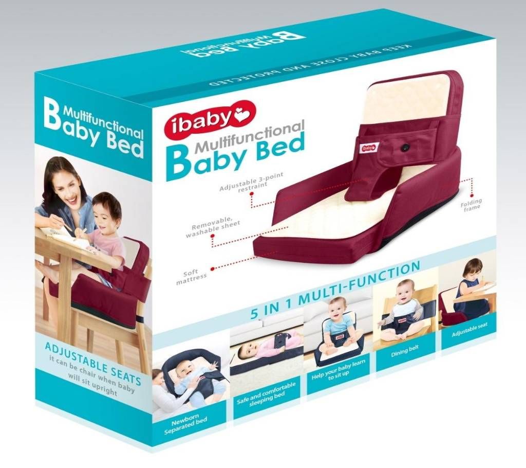 I-baby multifunctional baby softy foldable bed