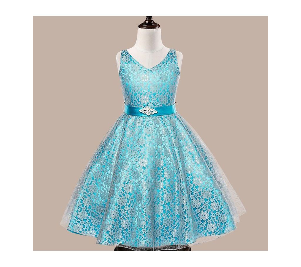 Party Dress-Sea Green for 6 Years Old Girls  317-BT93I 4635 1A00-AKD1543-T93I 4635 1A00