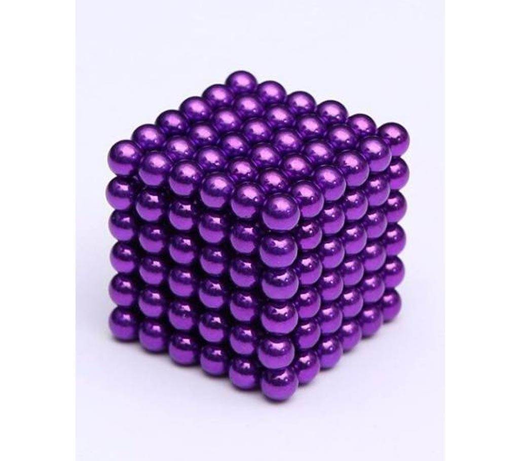 216Pcs 5mm Magnetic Ball Set Magic Magnet Cube Building Toy for Stress Relief Purple Color