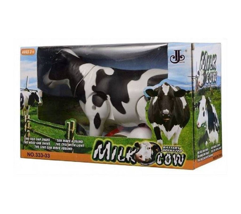 Milk Cow Moving Legs & Shake Tail Toy For Kids