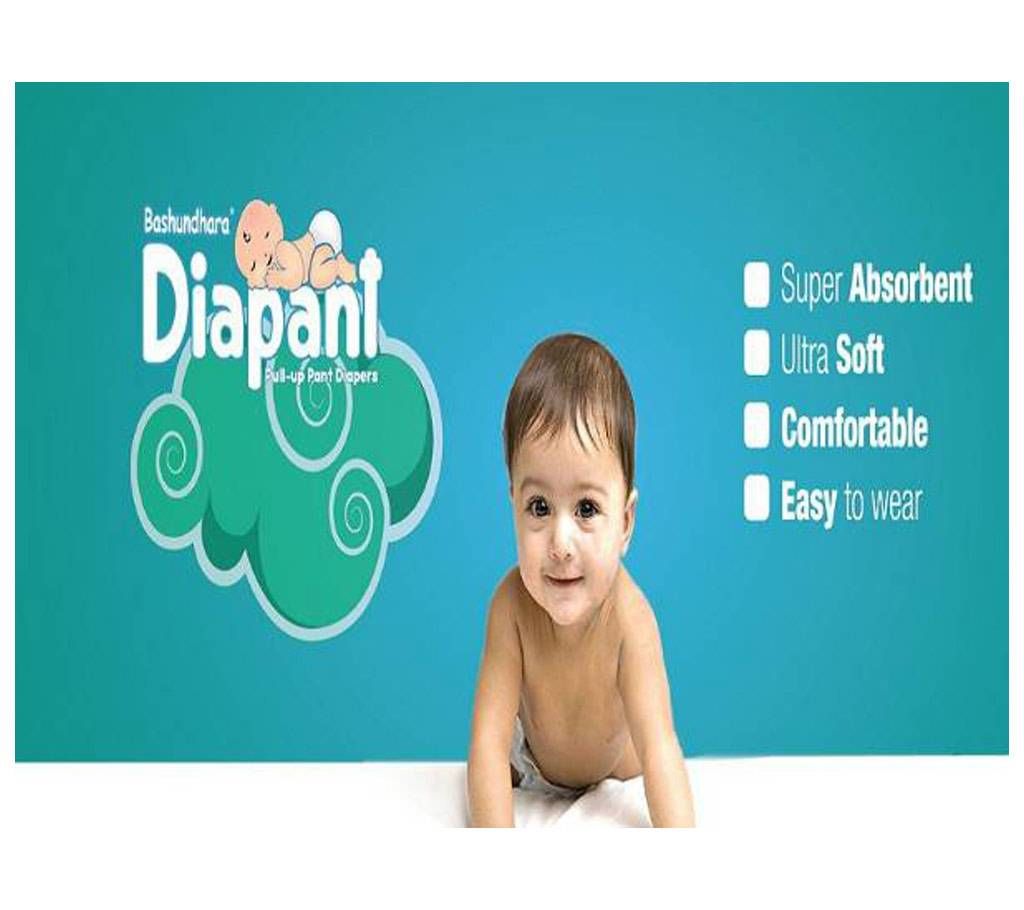 Bashundhara Diapant Baby Diaper S 4-8kg 42 Piece
