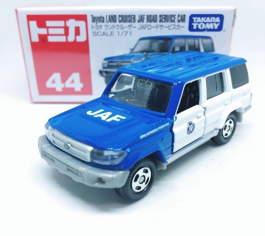 Die Cast Takara Tomy Tomica 44 Toyota Land Cruiser Jaf Road Service Car