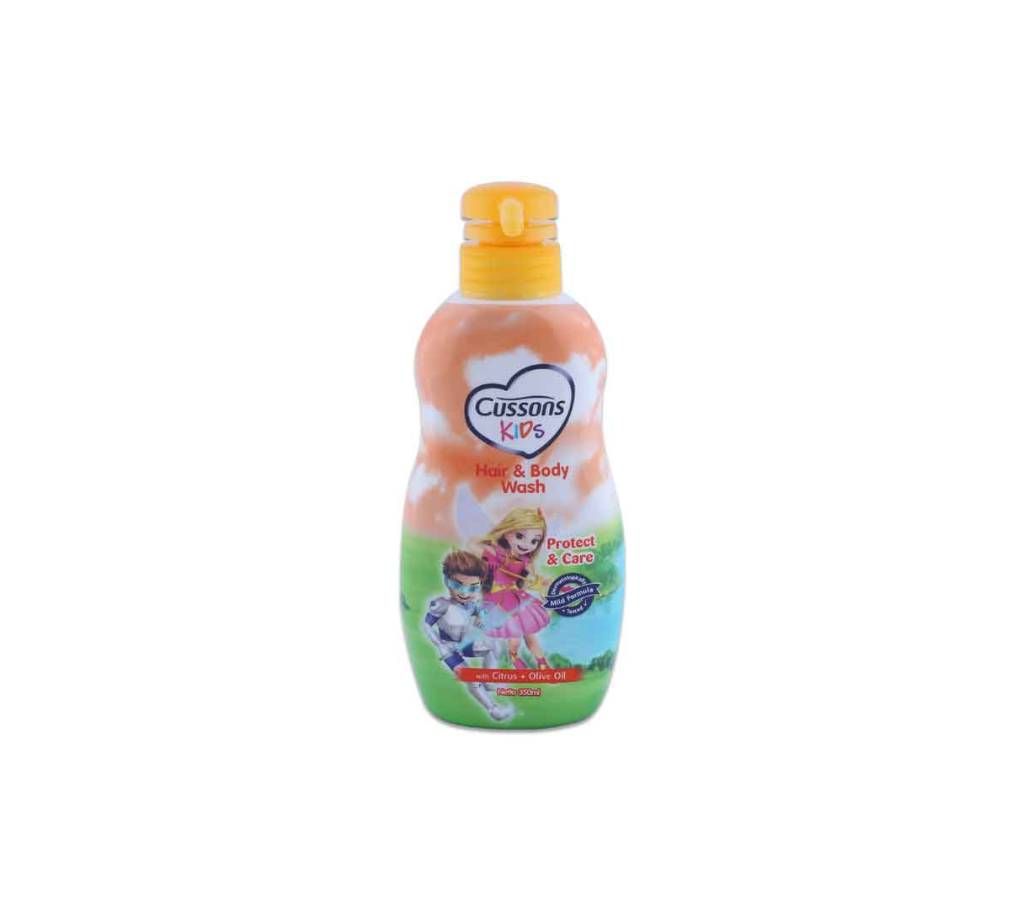 CUSSONS KIDS Hair Body Wash - Protect And Care With Citrus and Olive Oil 350 ml (Indonesia)