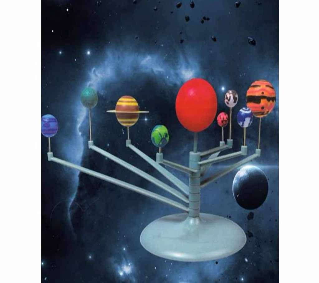 Solar System Model DIY Toys Children Science and Technology Learning Solar System Planet Teaching Assembly Coloring Toy