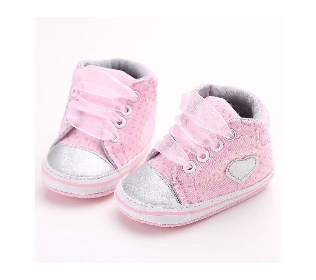 Baby Girls Polka Dots First Walkers Sneakers ( 8-16 Month baby)