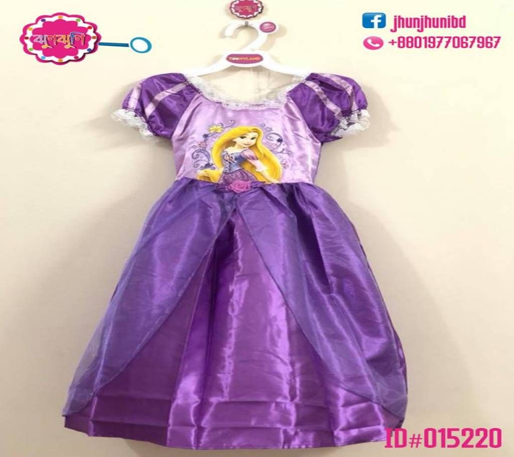 Princess Rapunzel Summer Party Dress with Headband