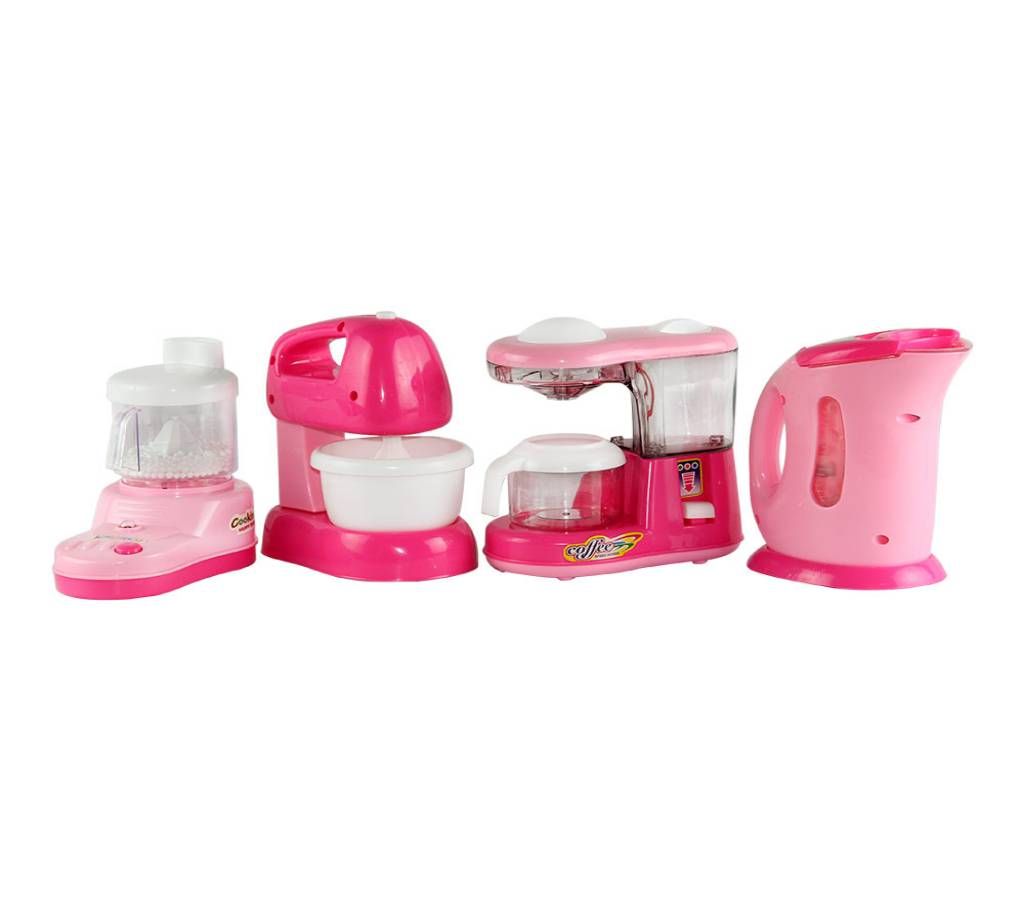 Mini  Battery Operated Pink Household Set